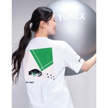 요넥스 티셔츠 2023SS 233TS036U WHITE 남여공용 오버핏 데일리 웨어 라운드 배드민턴 티셔츠 오남스포츠
