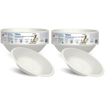Kinn Kleanbowl 일회용 개 사료 그릇 473.2ml(16온스) (50개 팩) - 프레임 시스템 리필 퇴비화 가능한 고양이 반려동물 먹이를 위한 누출 방지, Refills (100 pack)_24 oz (3 cu