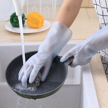 공유 열탕소독 가능한 야무진 고무장갑 10입, 블루, 중(M)
