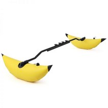 카약 보조배 분리형 부력 균형 피싱카약 낚시배 페달카약 보트, 옐로우(1세트), 옐로우 (1 세트)