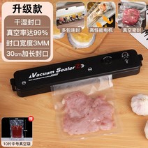 자동 진공 포장기 식품 음식 씰링 실러 포장 밀봉 기계, 고흡입 진공 밀봉기+진공백 10개