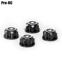 트랙사스엑스맥스 rc카 자동차 RC 트랙사스 1/5 X-Maxx 서미트 E-REVO 1/8 ARRMA 버기 오프로드 몬스터 트럭 용 4Pcs 17MM 알루미늄 육각 휠 너트 센터, [09] Black 4Pcs