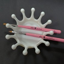 브러쉬 홀더 컵받침 소품 악세서리 거치대 붓받침 크라운, 브러쉬홀더/소품용기/화이트/10ea, 1개