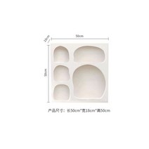 프렌치 크림 아치형 컵홀더 선반 수납장 랙 화장품 향수 인테리어, 크림A 가로50x폭18x높이50