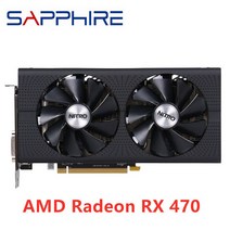 CPU 데스크탑 그래픽카드 사파이어 RX 470 4GB 비디오 카드 GPU AMD Radeon 470D 4G GDDR5 그래픽 컴퓨터 게임 맵 PC 사무실