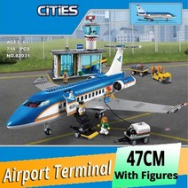 중국레고 공항 터미널 여객 비행기 모델 빌딩 블록 02043 조립 장난감 교육용블록, No original box
