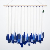 마크라메 태피스트리 월행잉 인테리어 DIY 제작 키트 3컬러, 그린