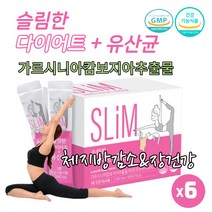 아이하트 식약처인증 단기간 슬림 가르 가루 시니아 캄보디아추출물 다이어트 체 지방 분해 커트 상체살 아랫뱃살 빼기 유산균 Diet 분말 장 건강기능식품, 60포 X 6박스