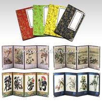 한지 민화 미니병풍만들기(소-4폭) DIY 한지공예 만들기세트 두리한지공방, 파도, 6.부벽루(소-4폭)