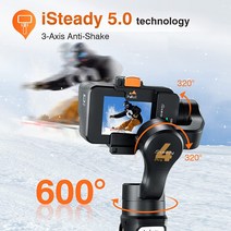 미니짐벌Hohem-iSteady 프로 4 3 축 핸드 헬드 짐벌 안정기 11 10 9 8 7 6 5 DJI OSMO ta360 One R 액션 카, 한개옵션0