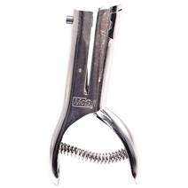 McGill Utility 300 시리즈 튼튼한 0.3cm(1/8인치) 라운드 싱글 홀 펀치 20장 용량 니켈 도금 스틸 (MCG301) 실버 스몰 (1-24)