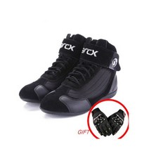 ARCX-남성용 오토바이 가죽 신발 정품 암소 부츠 모토크로스 레이싱 헬기 크루저 투어링 부츠, 40, black