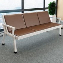 병원 로비 대기 의자 약국 공항 공공장소 대기실 의자, 3인브라운