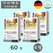 내츄럴플러스 잔티바 프리미엄 비타민 B3 B5 B7 B9 콤플렉스 중년 직장인 60정 4개