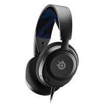 SteelSeries Arctis Nova 1 멀티 시스템 게이밍 헤드셋 — 하이파이 드라이버 360° 공간 오디오 편안한 디자인 내구성 초경량 노이즈 캔슬링 마이크 PC PS, Arctis Nova 1P, Wired, Black