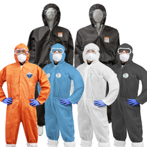 원피스작업복 일회용작업복 부직포 방진복 분진복 방역복 보호복 위생복 위생가운 일체형 회색 흰색 청색, PP원피스작업복(회색), XXL, 1개