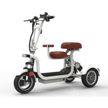 emtb 로드 전기 산악 자전거 3륜 삼륜 가성비 전기자전거 10inch 미니 접이식 삼륜 ectric 소형 3 바퀴 전자 도시 부모 자식, 협동사, 13ah 배터리, 01 white