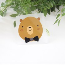 천아트 의류 열전사지 리본넥타이 곰돌이(F414) 전사지 제작