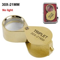 휴대용 금속 확대경 광학 렌즈 접이식 눈 보석 동전 우표용 루페 10X-40X, 30X-21MM no light-G