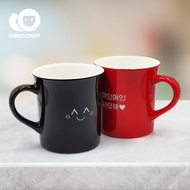 이모티콘레이저머그/메시지각인가능/예쁜투톤유광컬러, 1)하트뿅뿅, 있음, 레드