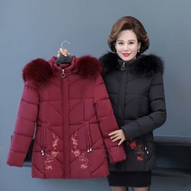 맹고샵 중년 여성 겨울 패딩 점퍼 50대60대 털후드 마담scm69