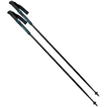 Komperdell 카본스틱 콤퍼델 카본 트레일스틱 트레킹 폴 페어, Black/Blue, 125 CM