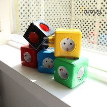 아이정 파워큐브 오리지널 올컬러 블랙 멀티탭 콘센트, 단일옵션