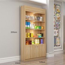 상품 진열대 4단 스탠드 인테리어 맞춤 소품 철제 진열장, 200x120x24우드