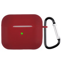 Fone De Ouvido 실리콘 블루투스 이어폰 케이스 에어팟 호환 3 무선 헤드폰 헤드셋, [13] 와인 레드