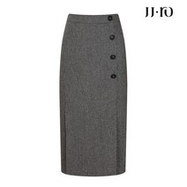 JJ지고트 JJ.ro 버튼 장식 H라인 울 스커트 GMBA0SKJ8
