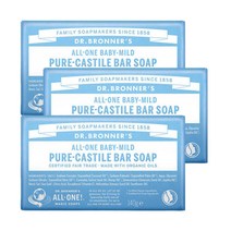 닥터브로너스 베이비마일드 퓨어 캐스틸 바 솝140g x 3개