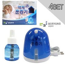 보령제약 액체훈증기+액체전자모기향 세트(코드형), 4세트