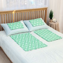 다오션 북유럽풍 민트 아이스쿨매트 도트무늬, 민트 싱글