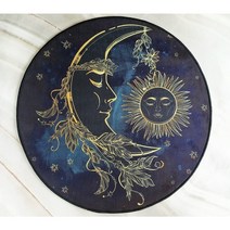 타로 스프레드천 원형 타로카드 매트 러그, 해와달 60cm, 해와달 60cm