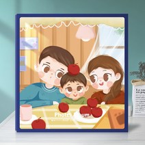 포토노트 대용량 홈 판 삽화식 기념 사진첩 567 인치 붉은 흙 성장책 4886977295, 그 즐거움이 화기애애하다 (남자 보물