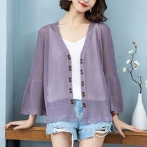 여자 린넨 가디건 로브 여름 핏 롱