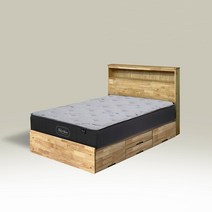 펠리스침대 엘레나 고무나무 원목 4단 서랍형 수납침대 프레임 SS/Q 2colors, 내추럴