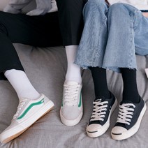 여성 긴목 양말 장목 무지 학생 긴목양말