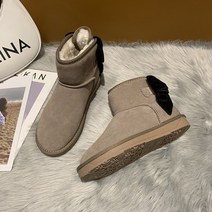 스노우부츠 여성 겨울 러블리 나비 결 두터운 융털 앵글부츠 보온 패딩부츠 3073414406