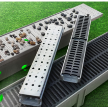 주방 배수구 커버 수로관 배수 트렌지 샤워실 트렌치, 15x10x100cm  스테인레스 스틸 커버