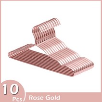 튼튼한 이동식 옷가게 매장용 행거 알루미늄 합금 옷 걸이 10pcs 옷걸이 Anti-slip 원활한 금속 건조 랙 옷장 의류 옷걸이코트 랙인디언행어바지걸이헹거, 02 SCYJ-Pink-10