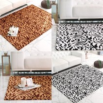 7mm지브라 북유럽풍 러그 카페트 200x230cm 거실 [리앤데코]프리미엄 침실 원형