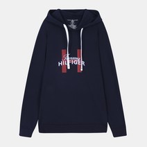 타미 남성용 빅 로고 스웨트 긴소매 후드 티셔츠 다크네이비 09T4150 DARK NAVY