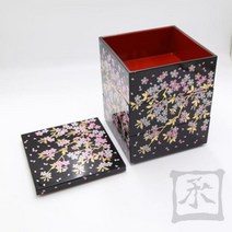일식 도시락 초밥 일본 소풍 찬합 중형 벚꽃 미니 소형 3단 박스 고급스러운, f, 미디엄싱글마운트후지커버15X15CM