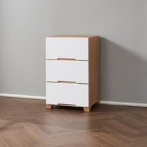 화이트 고무나무 안방 소품 3단 서랍장 500 / 옷 슬림 옷장 틈새 아이방 긴