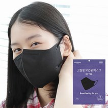 굿필링 컬러 새부리형 마스크 KF94 중형 블랙 25매x4봉, 단품, 단품