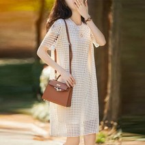봄여름 도트 펀칭 반팔 원피스 Whr1064