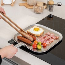 실버스타 인덕션 통5중 스퀘어팬 스테이크팬