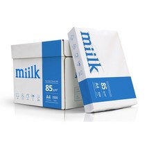 밀크 복사용지 에이포용지 A4용지 85g(1BOX/ 5권 2500매), 2500매
