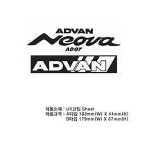 자동차튜닝 카본스티커 ADVAN, A타입, A타입_오렌지